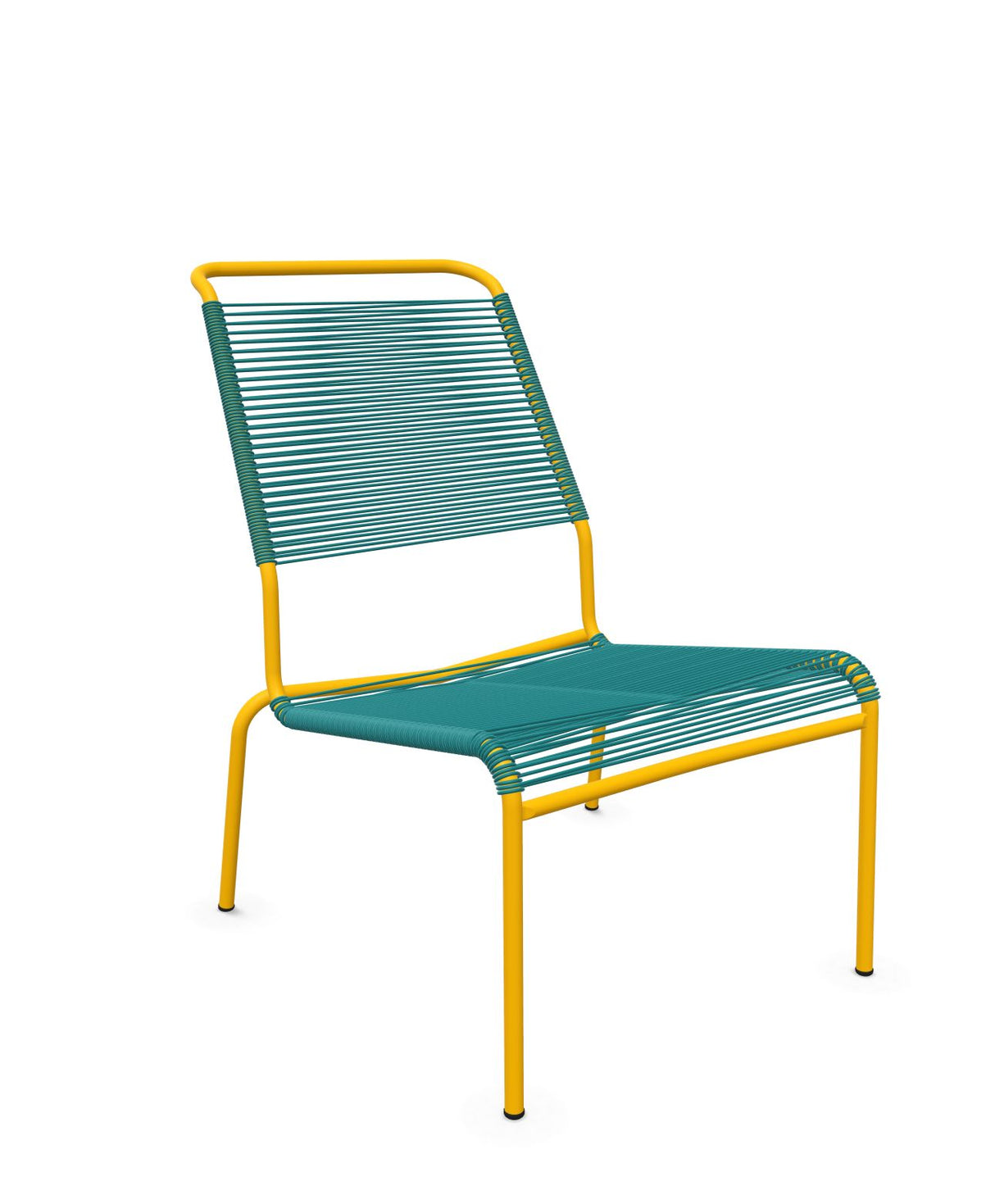 Schaffner Säntis Chaise basse Haut dossier Spaghetti Bleu Kali 56 Jaune 11