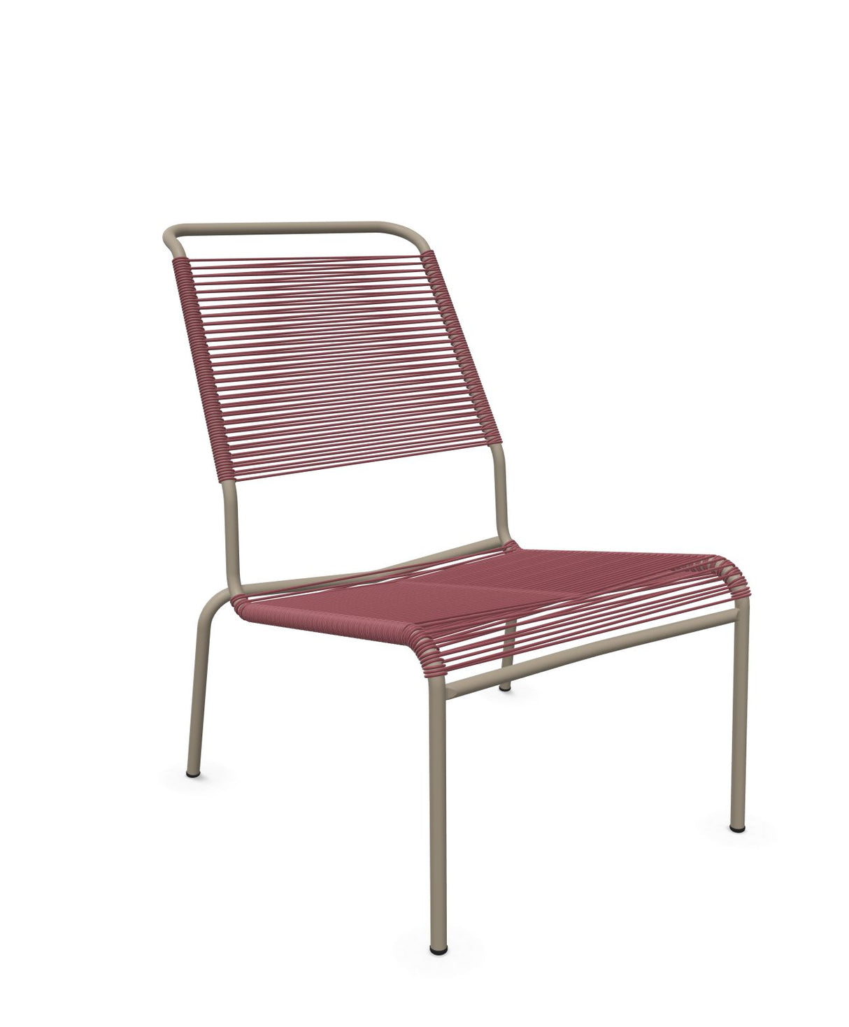 Schaffner Säntis Chaise basse Haut dossier Spaghetti Bordeaux 38 Champagne 85