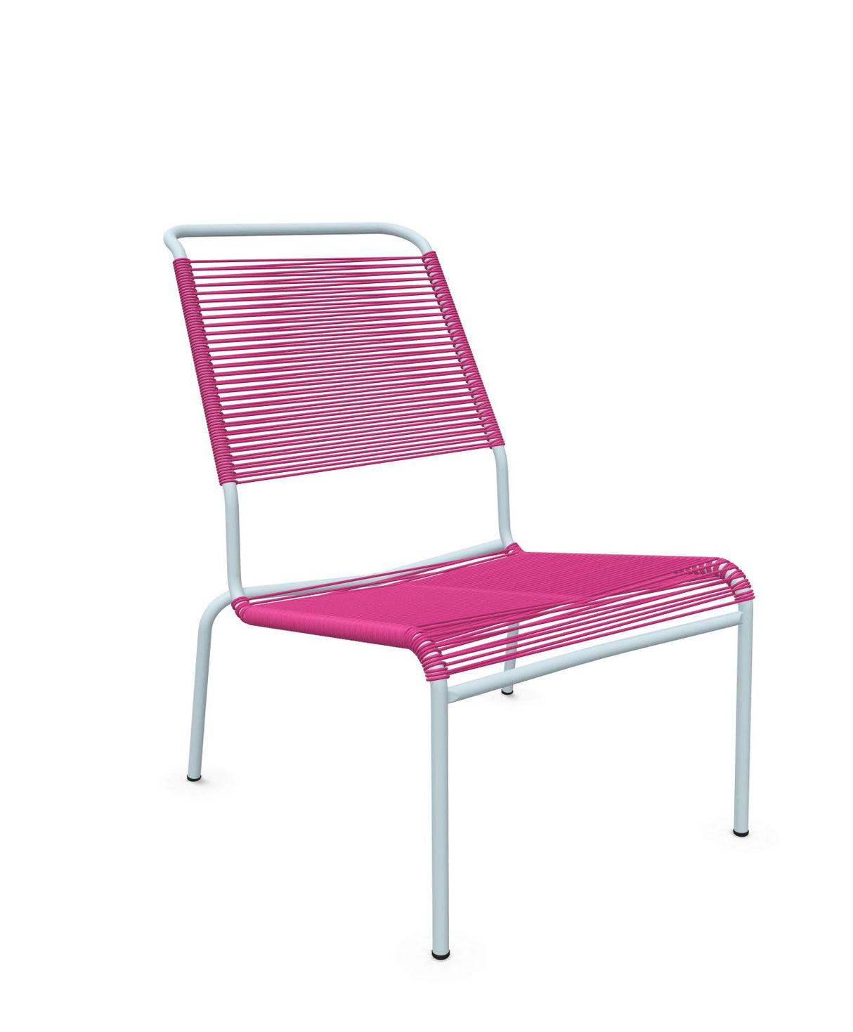 Schaffner Säntis Chaise basse Haut dossier Spaghetti Rose 41 Bleu Pastel 51