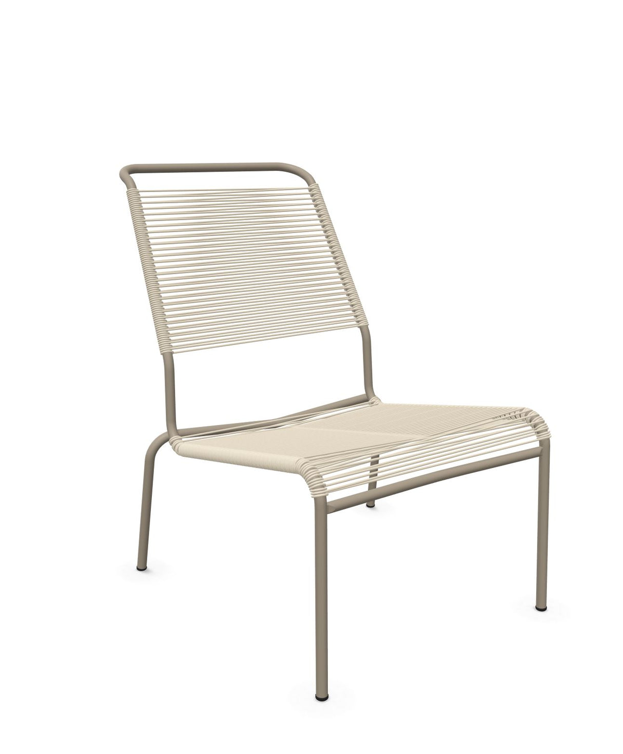 Schaffner Säntis Chaise basse Haut dossier Spaghetti Sable Pastel 15 Champagne 85