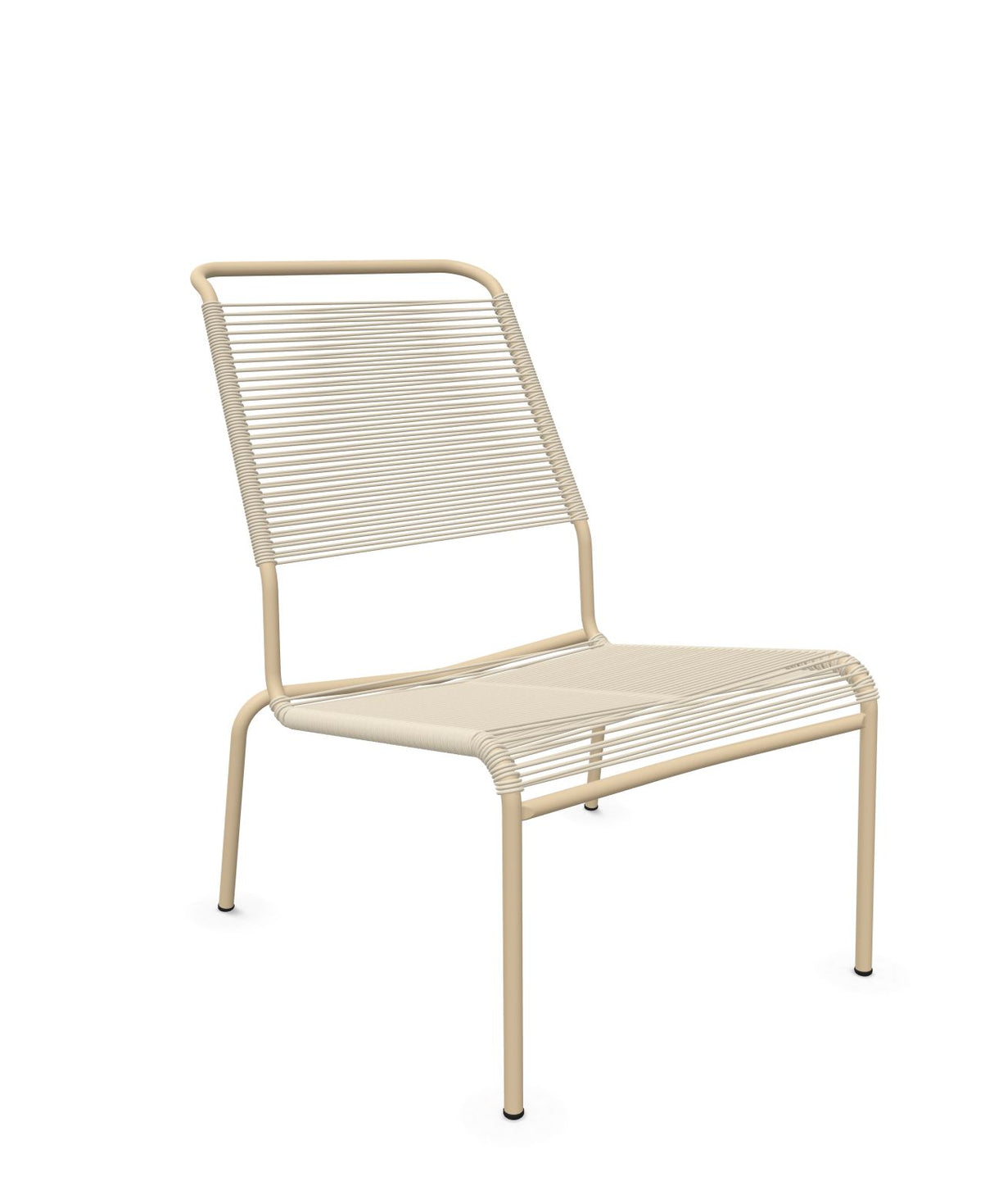 Schaffner Säntis Chaise basse Haut dossier Spaghetti Sable Pastel 15 Marron Pastel 83