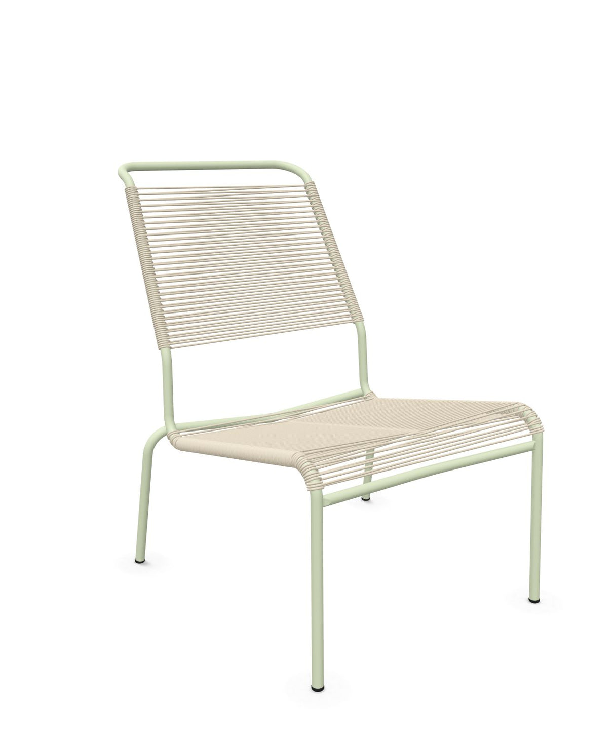 Schaffner Säntis Chaise basse Haut dossier Spaghetti Sable Pastel 15 Vert Pastel 64