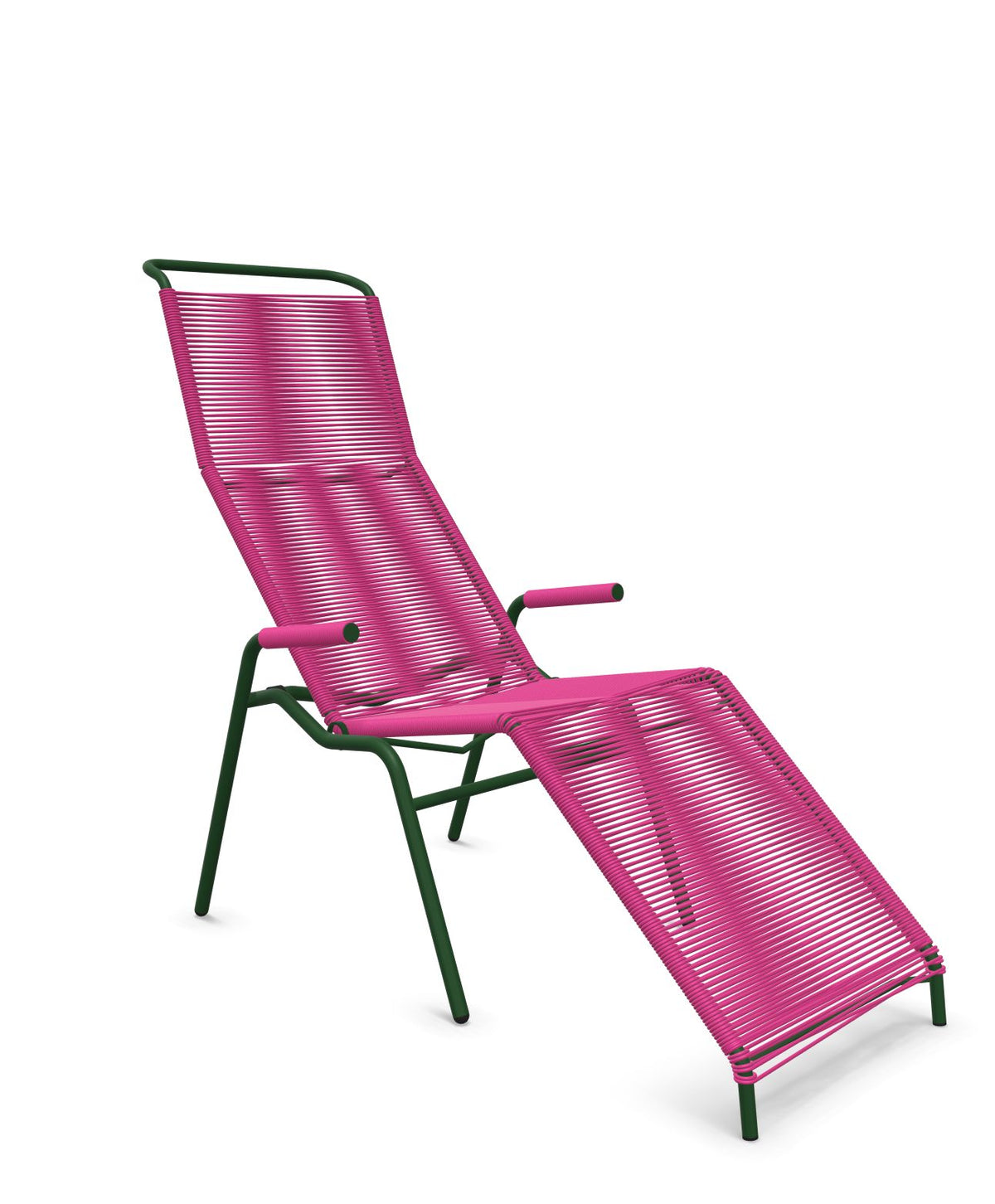 Schaffner Säntis Chaise longue Relax Spaghetti Rose 41 Vert Sapin 66