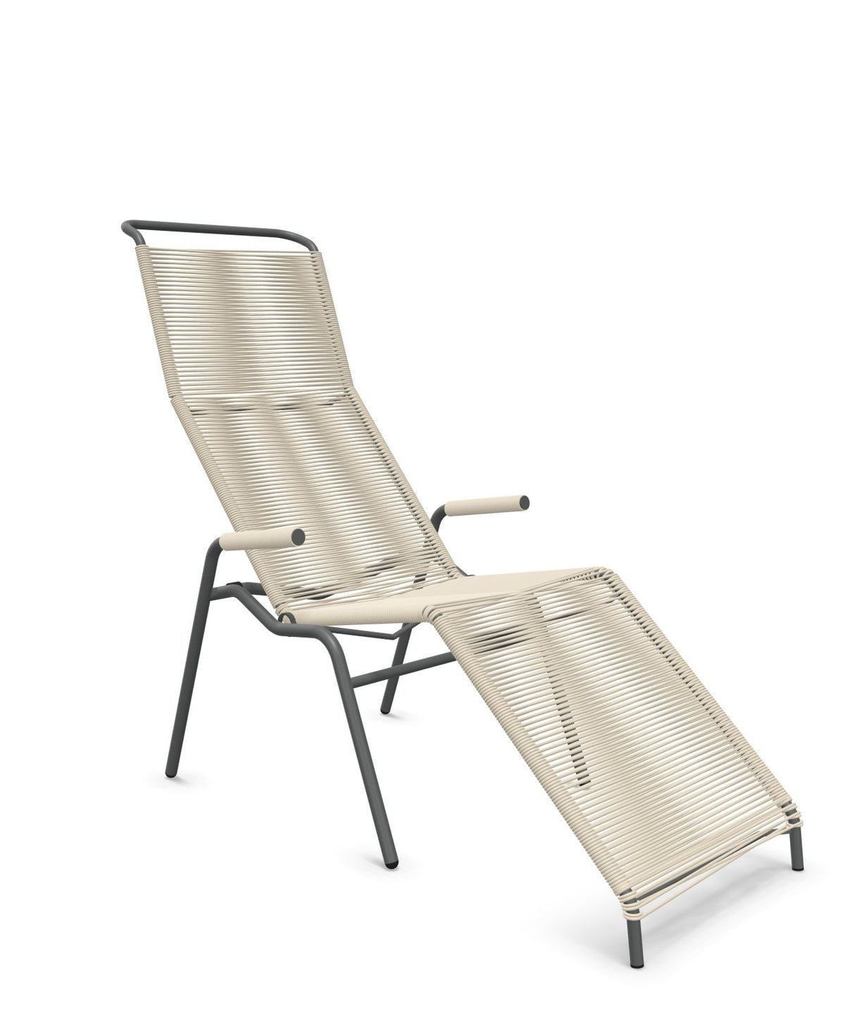 Schaffner Säntis Chaise longue Relax Spaghetti Sable Pastel 15 Graphite 73