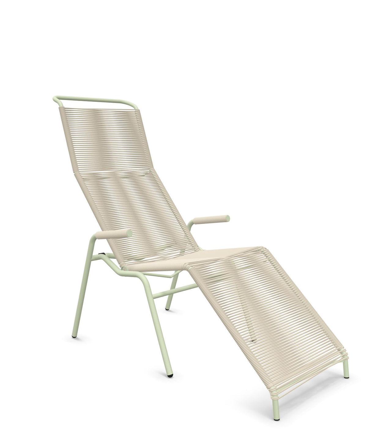 Schaffner Säntis Chaise longue Relax Spaghetti Sable Pastel 15 Vert Pastel 64