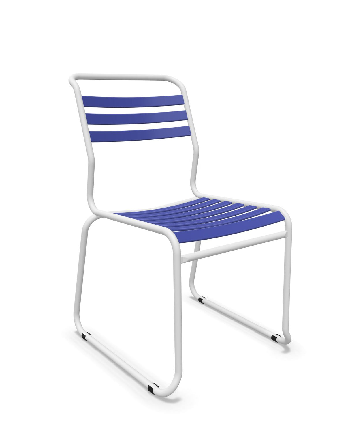 Schaffner Säntis Chaise luge à lattes Bleu 53 Blanc 90