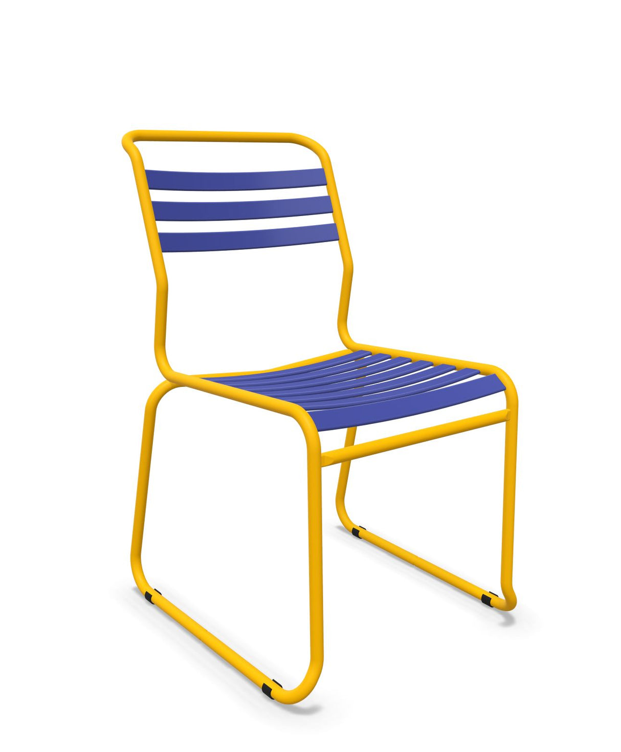 Schaffner Säntis Chaise luge à lattes Bleu 53 Jaune 11