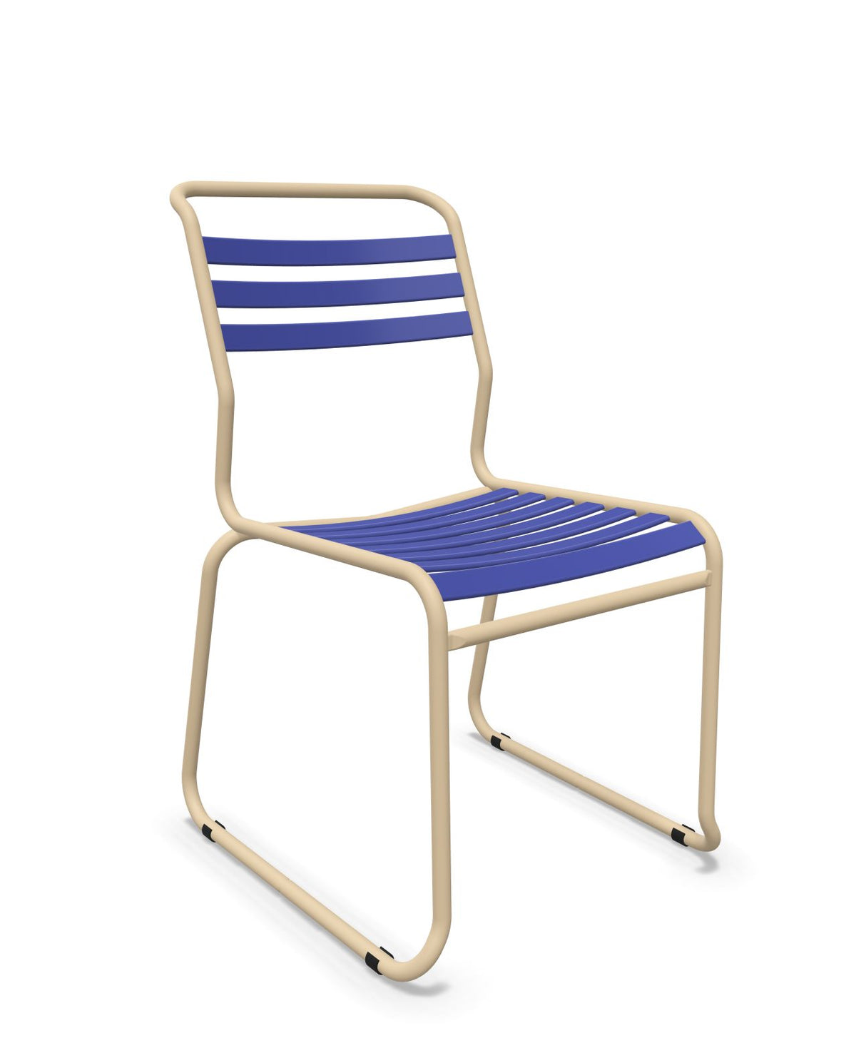 Schaffner Säntis Chaise luge à lattes Bleu 53 Marron Pastel 83