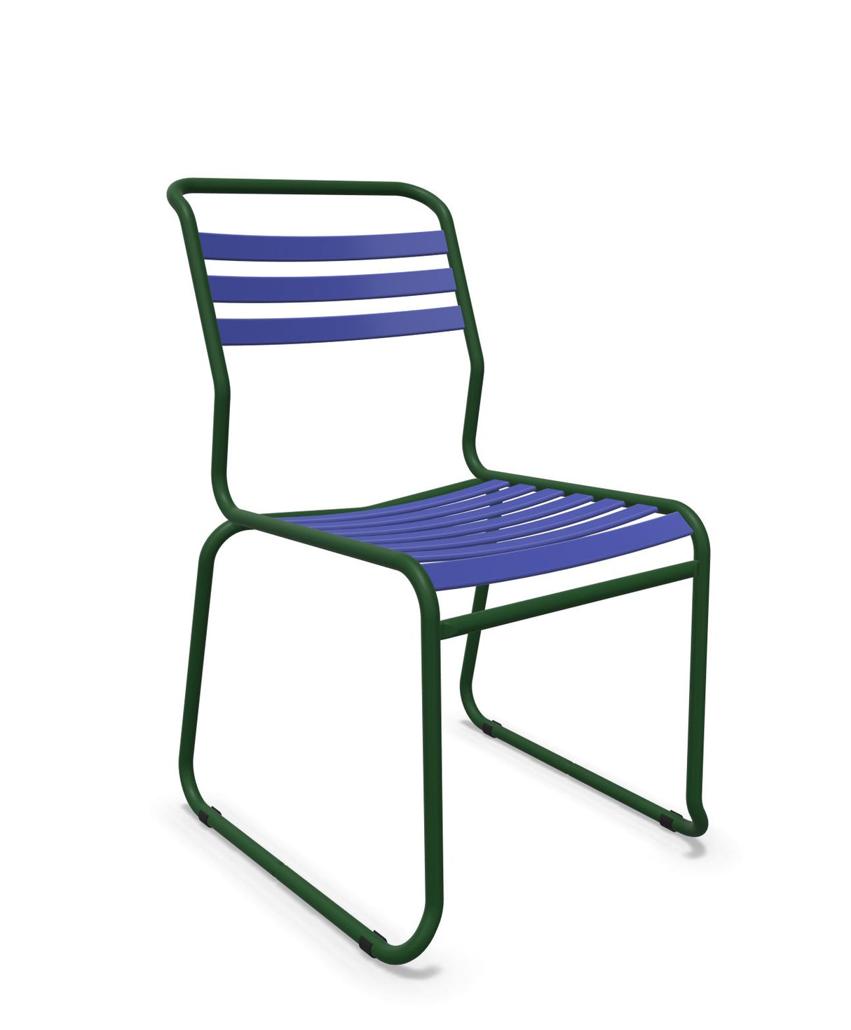 Schaffner Säntis Chaise luge à lattes Bleu 53 Vert Sapin 66