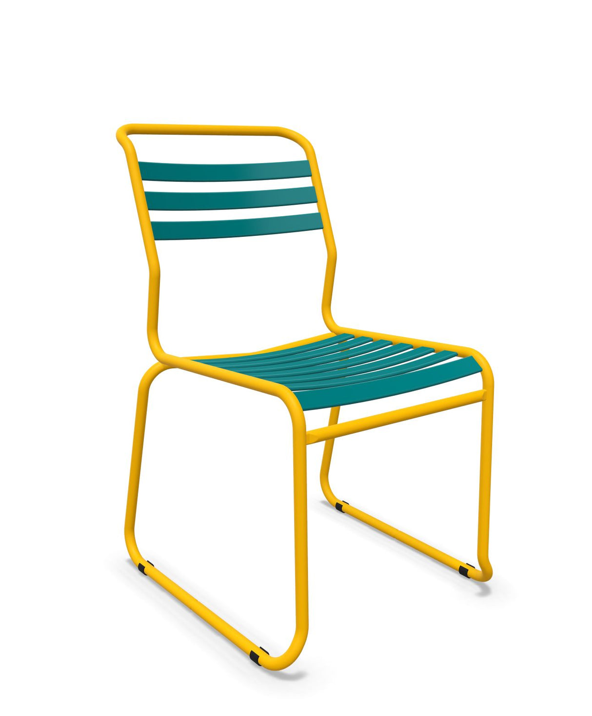 Schaffner Säntis Chaise luge à lattes Bleu Kali 56 Jaune 11