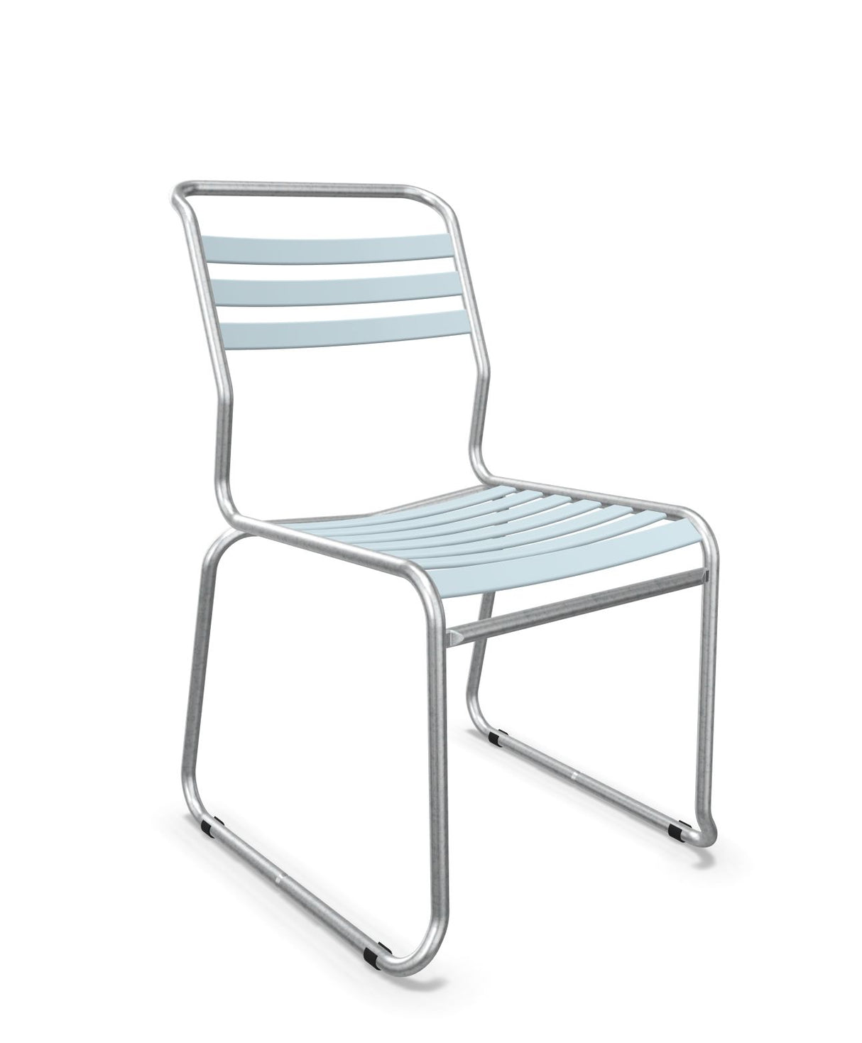 Schaffner Säntis Chaise luge à lattes Bleu Pastel 51 Galvanisé à chaud 02