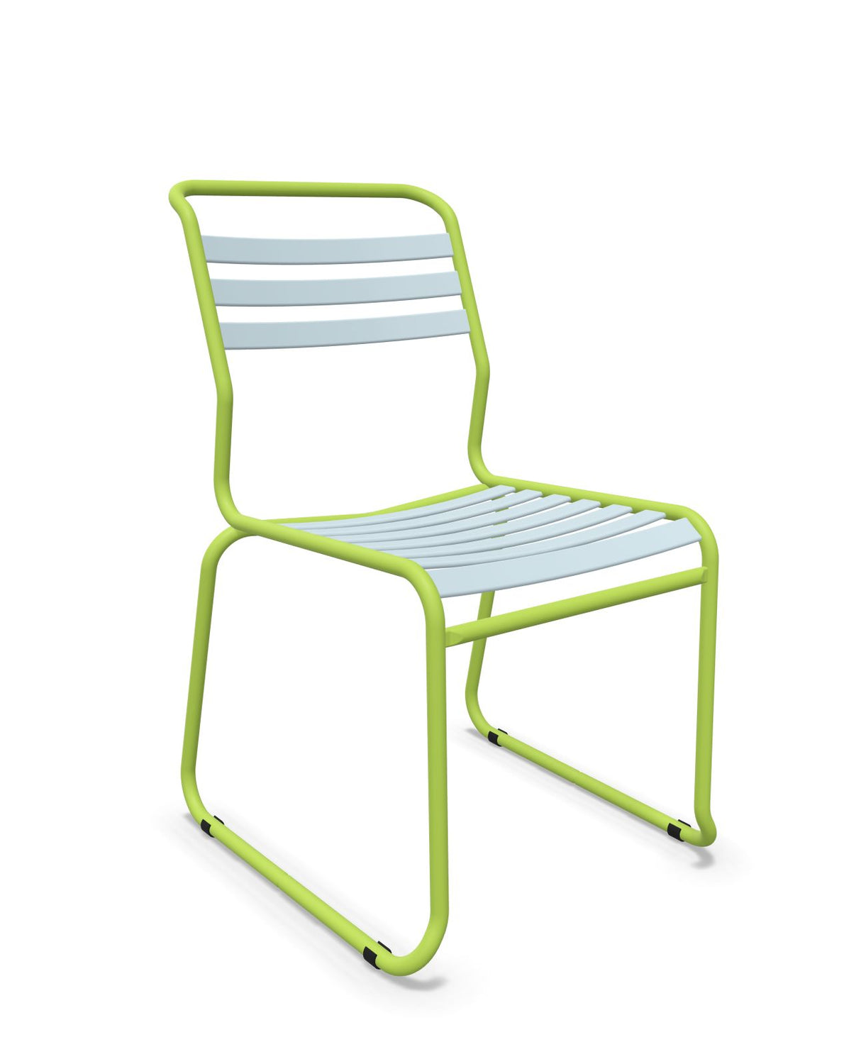Schaffner Säntis Chaise luge à lattes Bleu Pastel 51 Vert Clair 63