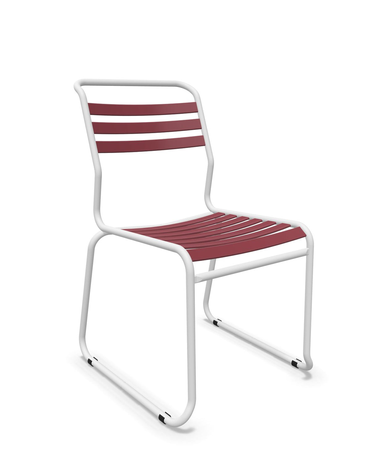 Schaffner Säntis Chaise luge à lattes Bordeaux 38 Blanc 90