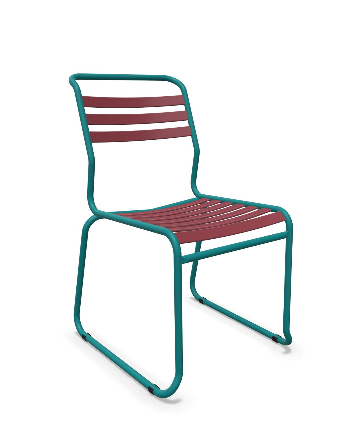 Schaffner Säntis Chaise luge à lattes Bordeaux 38 Bleu Kali 56