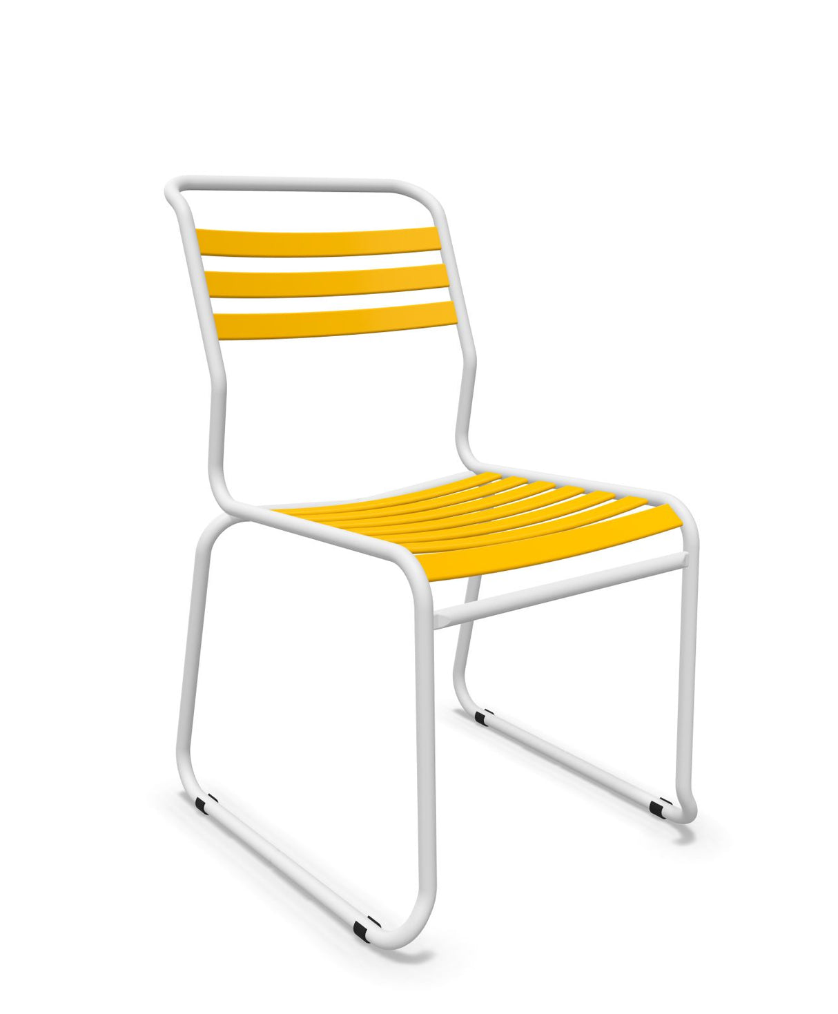 Schaffner Säntis Chaise luge à lattes Jaune 11 Blanc 90