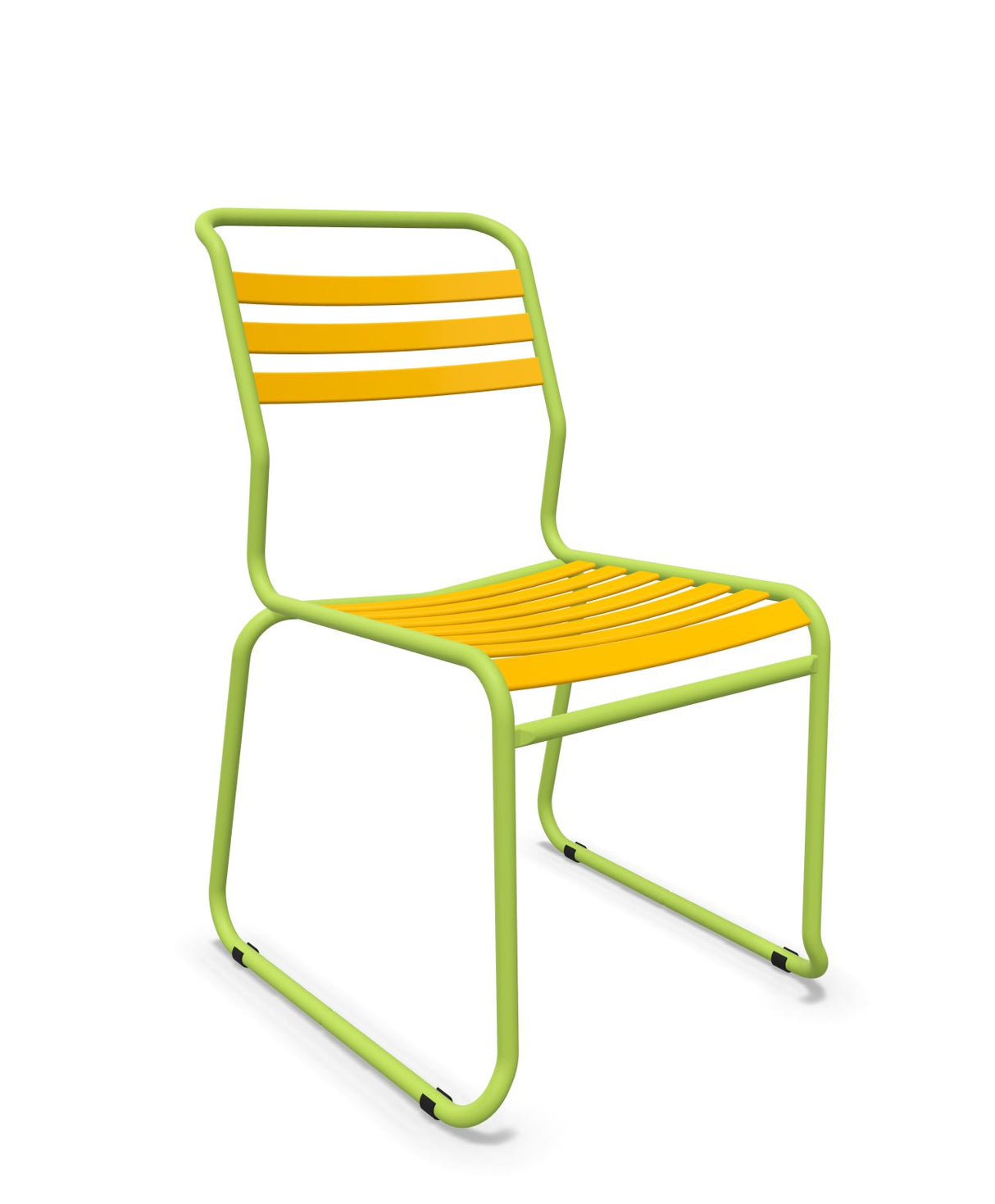 Schaffner Säntis Chaise luge à lattes Jaune 11 Vert Clair 63