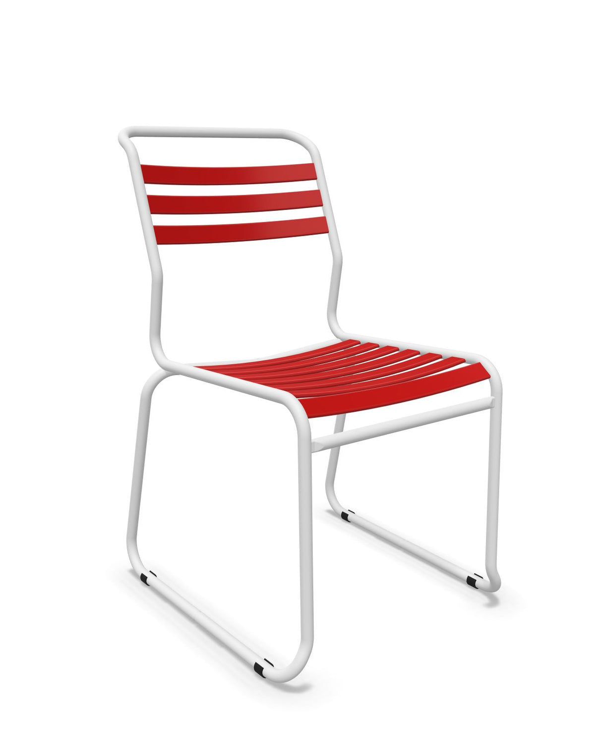 Schaffner Säntis Chaise luge à lattes Rouge 30 Blanc 90