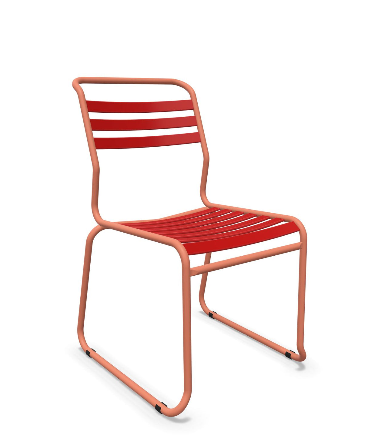Schaffner Säntis Chaise luge à lattes Rouge 30 Terracotta 84
