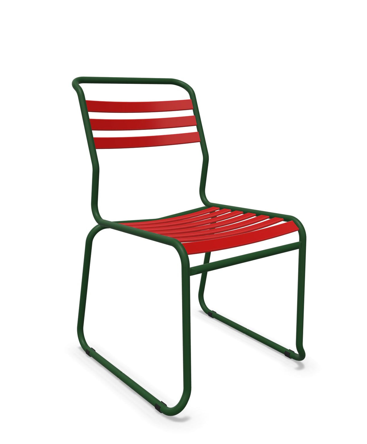 Schaffner Säntis Chaise luge à lattes Rouge 30 Vert Sapin 66