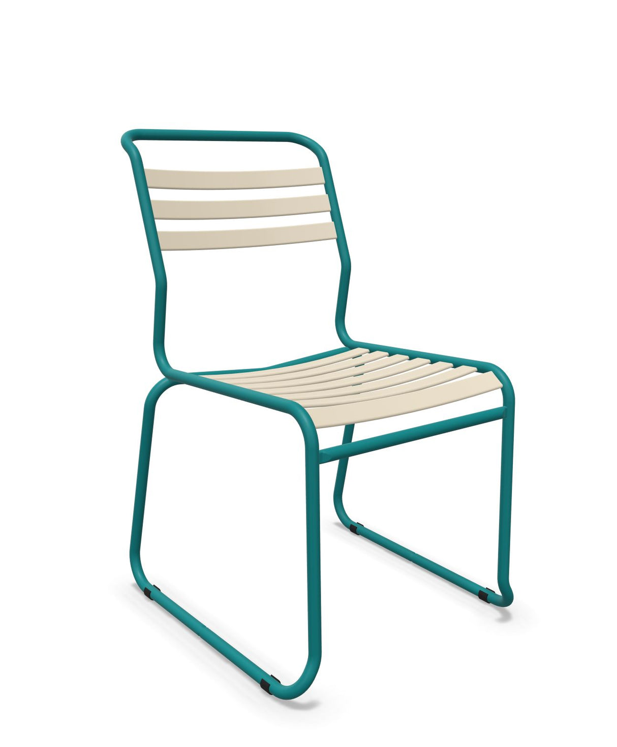 Schaffner Säntis Chaise luge à lattes Sable Pastel 15 Bleu Kali 56
