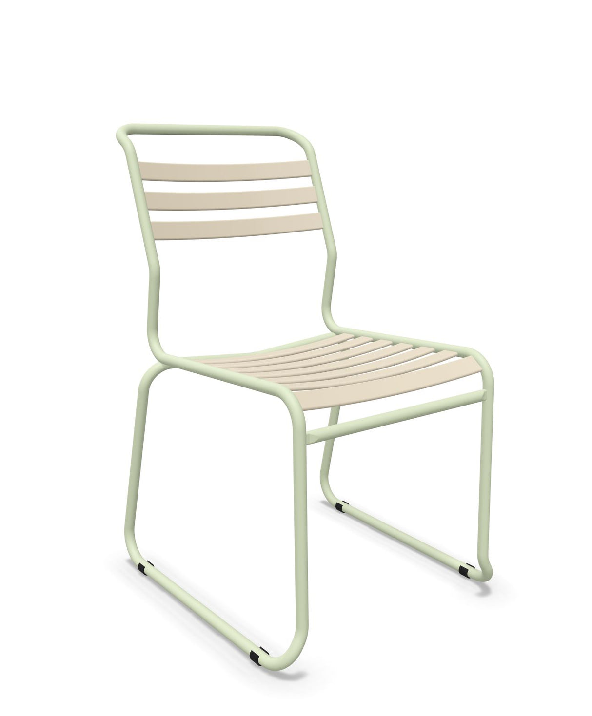 Schaffner Säntis Chaise luge à lattes Sable Pastel 15 Vert Pastel 64