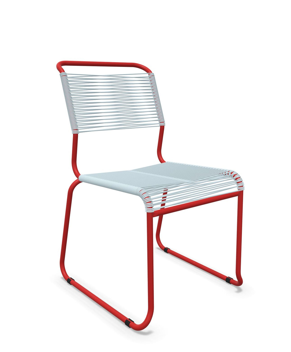 Schaffner Säntis Chaise luge Spaghetti Bleu Pastel 51 Rouge 30