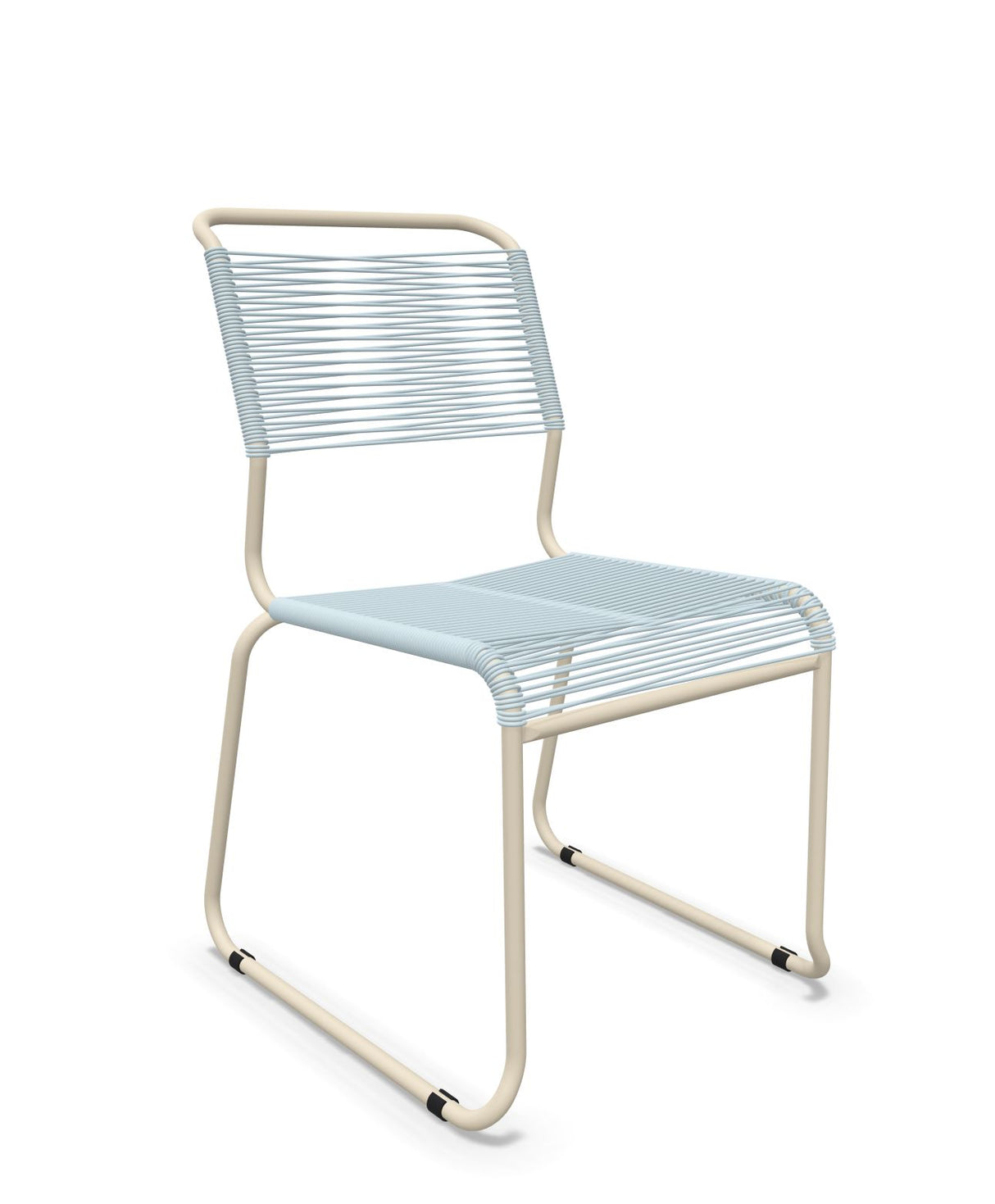 Schaffner Säntis Chaise luge Spaghetti Bleu Pastel 51 Sable Pastel 15