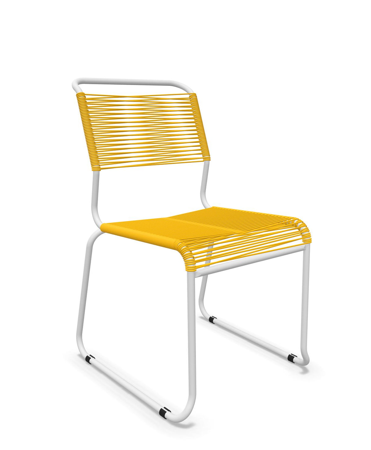 Schaffner Säntis Chaise luge Spaghetti Jaune 11 Blanc 90