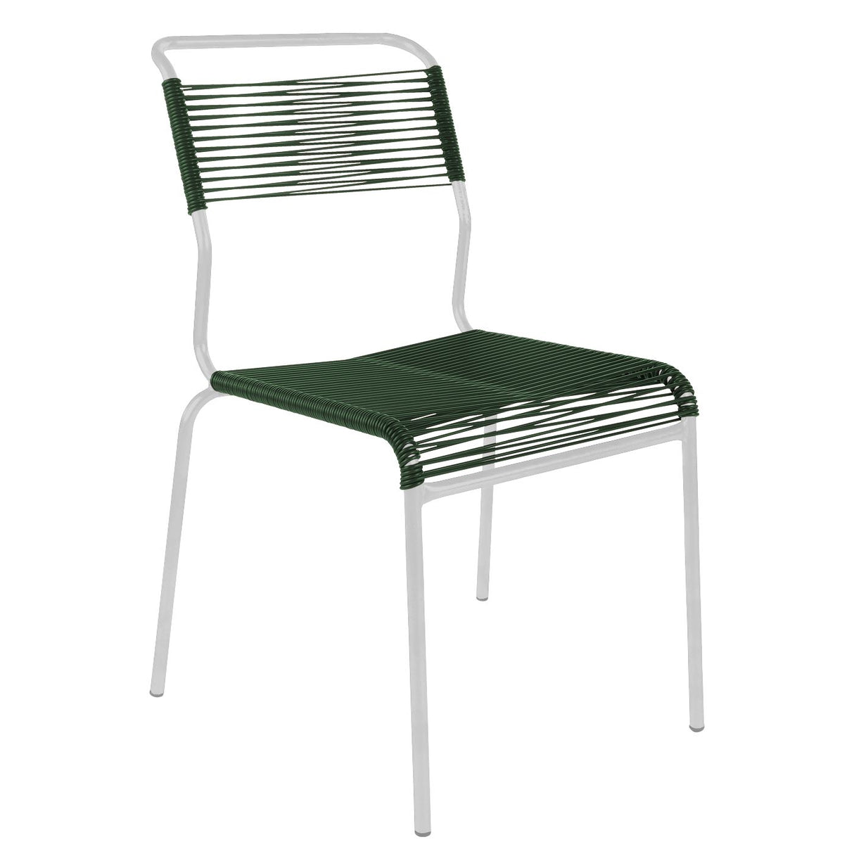 Schaffner Säntis Chaise Spaghetti Blanc 90 Vert sapin 66