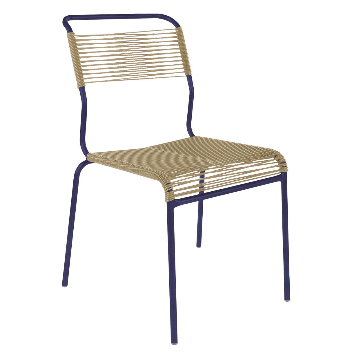 Schaffner Säntis Chaise Spaghetti Bleu 53 Marron pastel 83