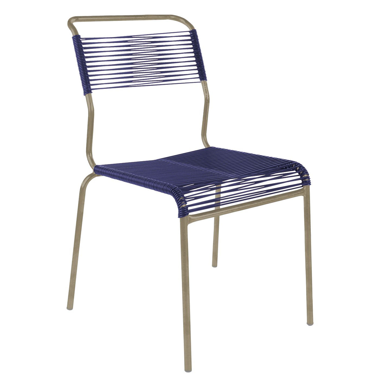 Schaffner Säntis Chaise Spaghetti Champagne 85 Bleu 53