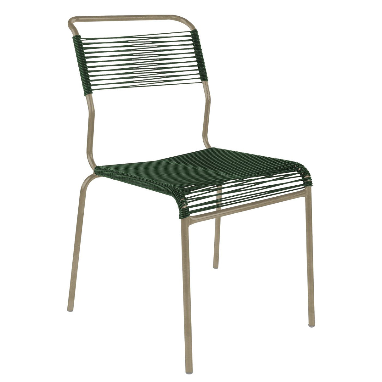 Schaffner Säntis Chaise Spaghetti Champagne 85 Vert sapin 66