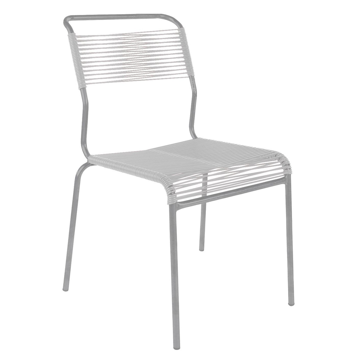 Schaffner Säntis Chaise Spaghetti Gris Argent 78 Blanc 90