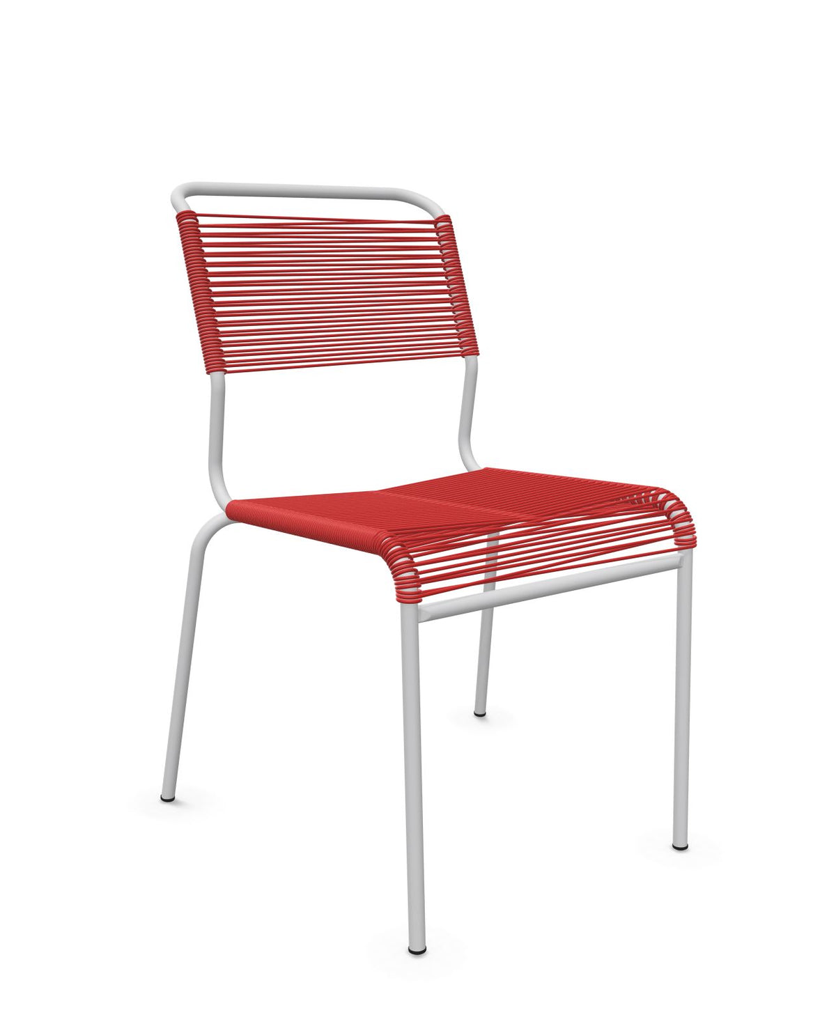 Schaffner Säntis Chaise Spaghetti Rouge 30 Gris Argent 78