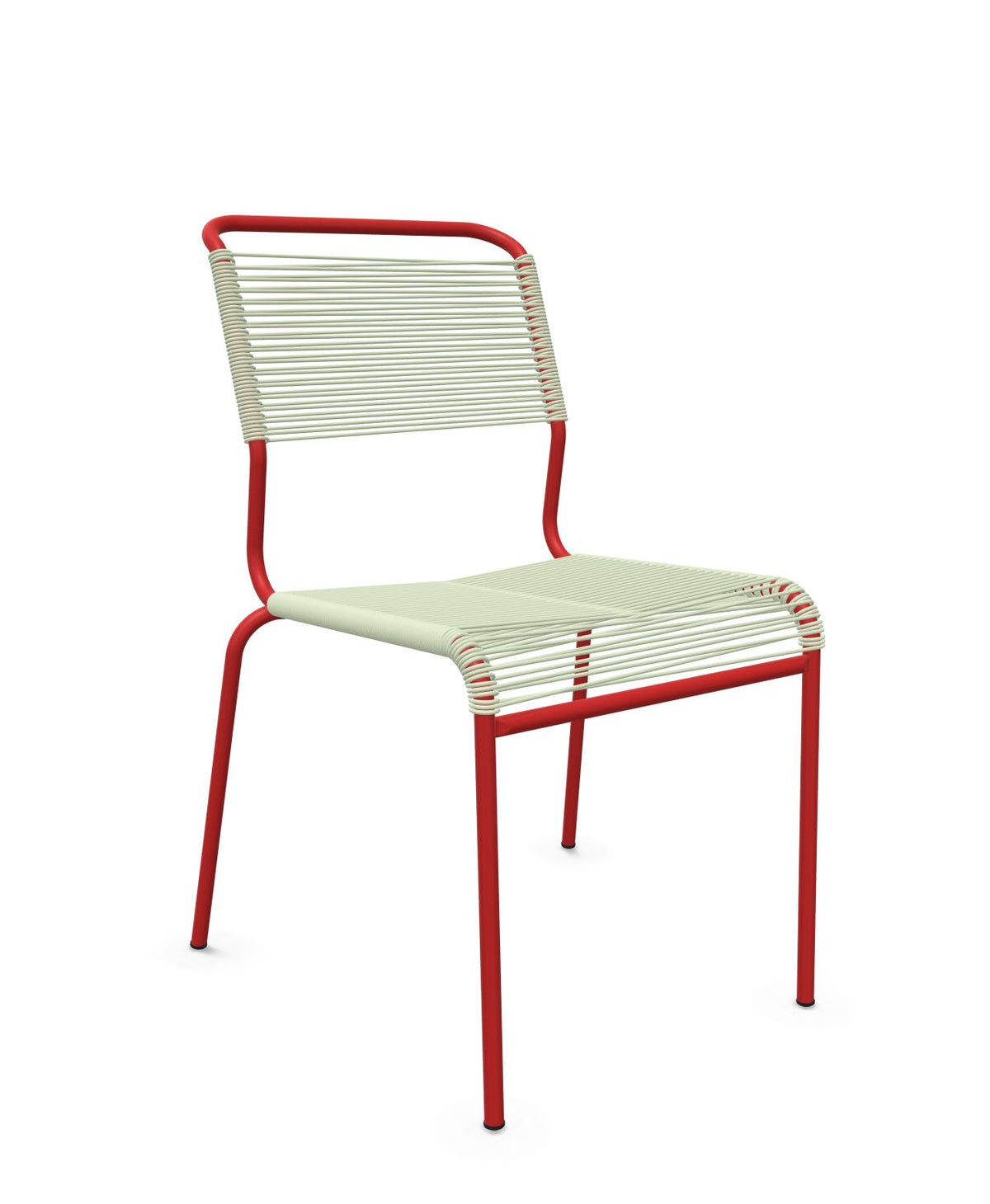 Schaffner Säntis Chaise Spaghetti Vert Pastel 64 Rouge 30
