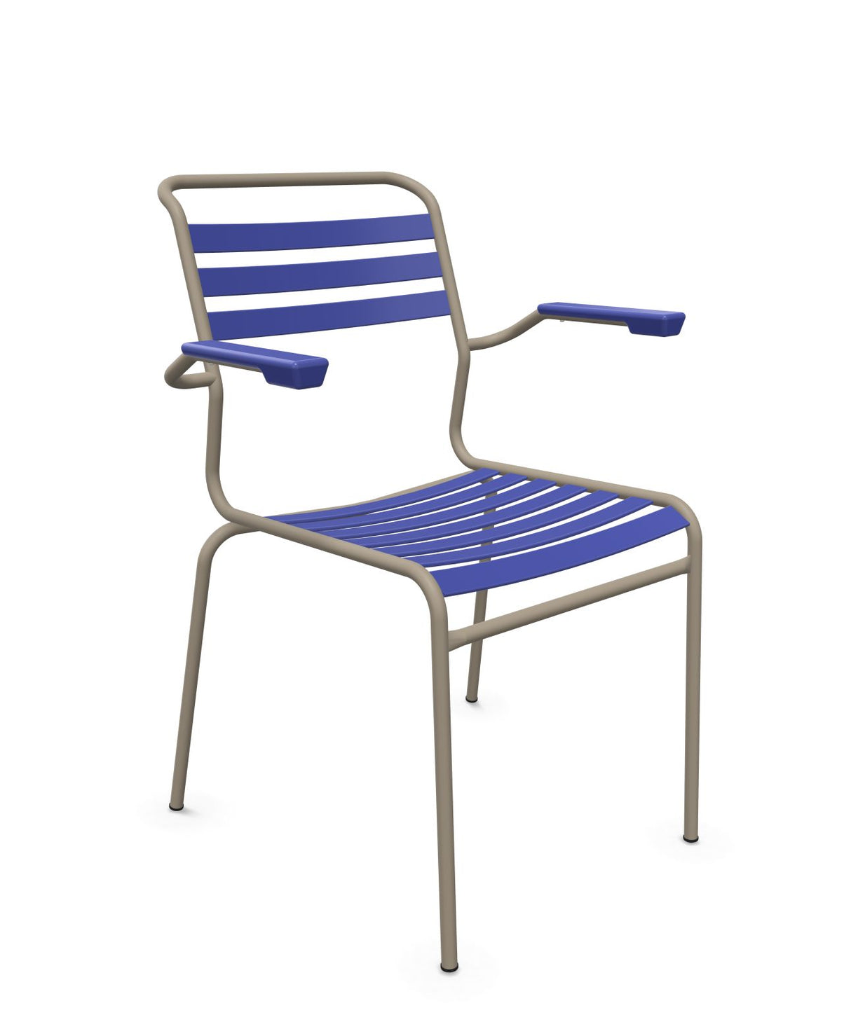 Schaffner Säntis Fauteuil à lattes Bleu 53 Champagne 85