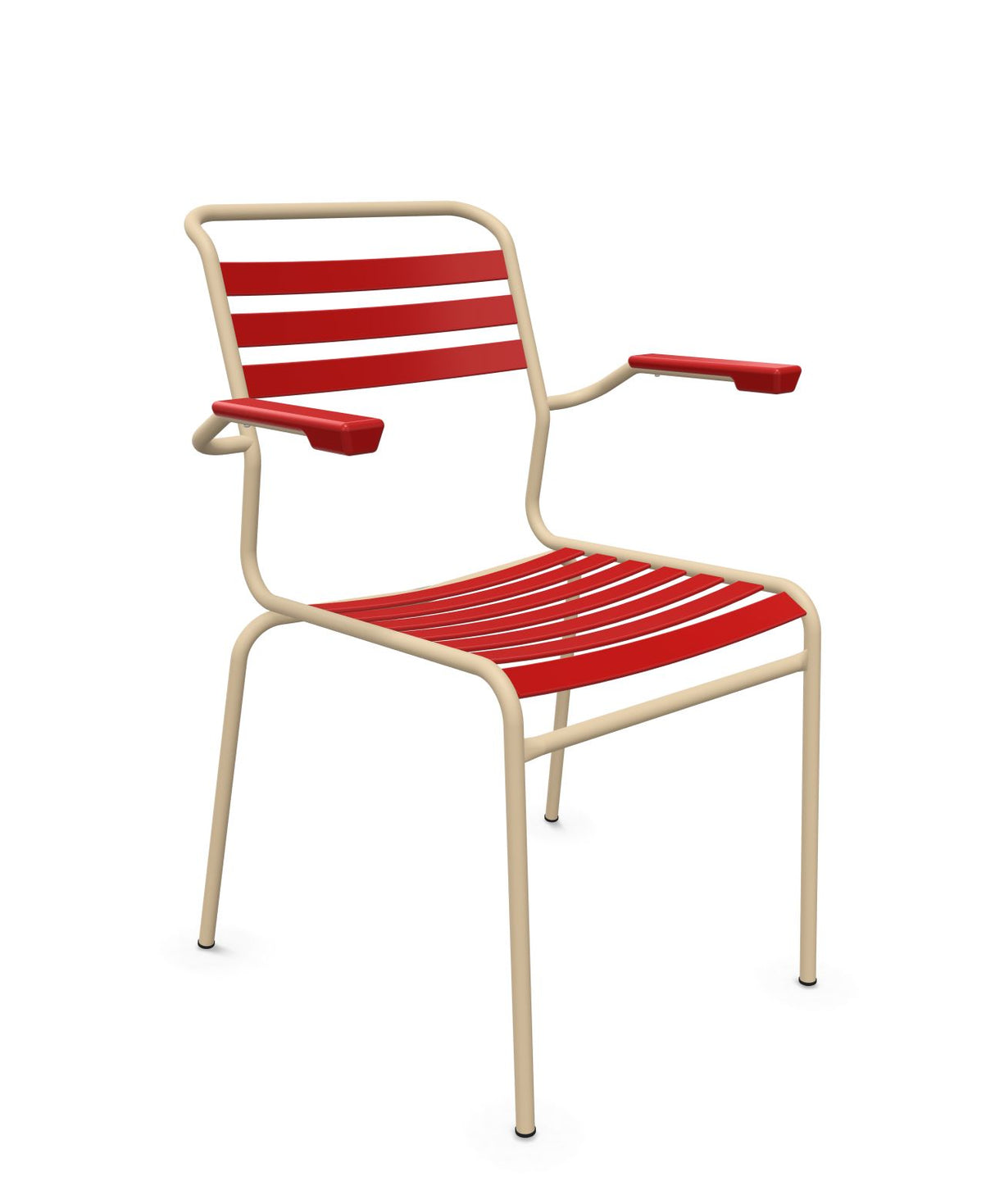 Schaffner Säntis Fauteuil à lattes Rouge 30 Marron Pastel 83