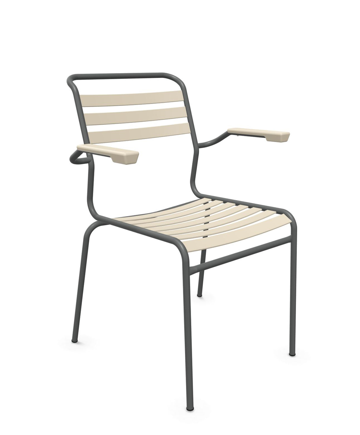 Schaffner Säntis Fauteuil à lattes Sable Pastel 15 Graphite 73