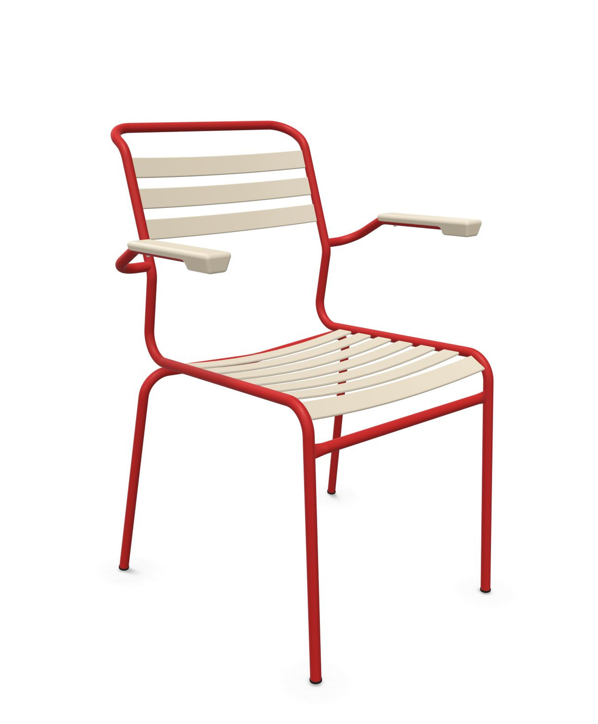 Schaffner Säntis Fauteuil à lattes Sable Pastel 15 Rouge 30