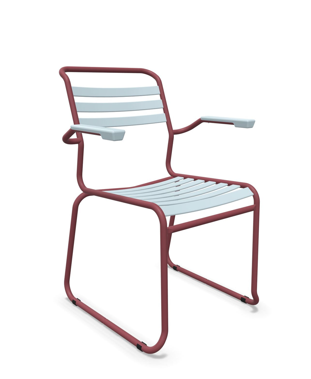 Schaffner Säntis Fauteuil Repas luge Lattes Bleu Pastel 51 Bordeaux 38