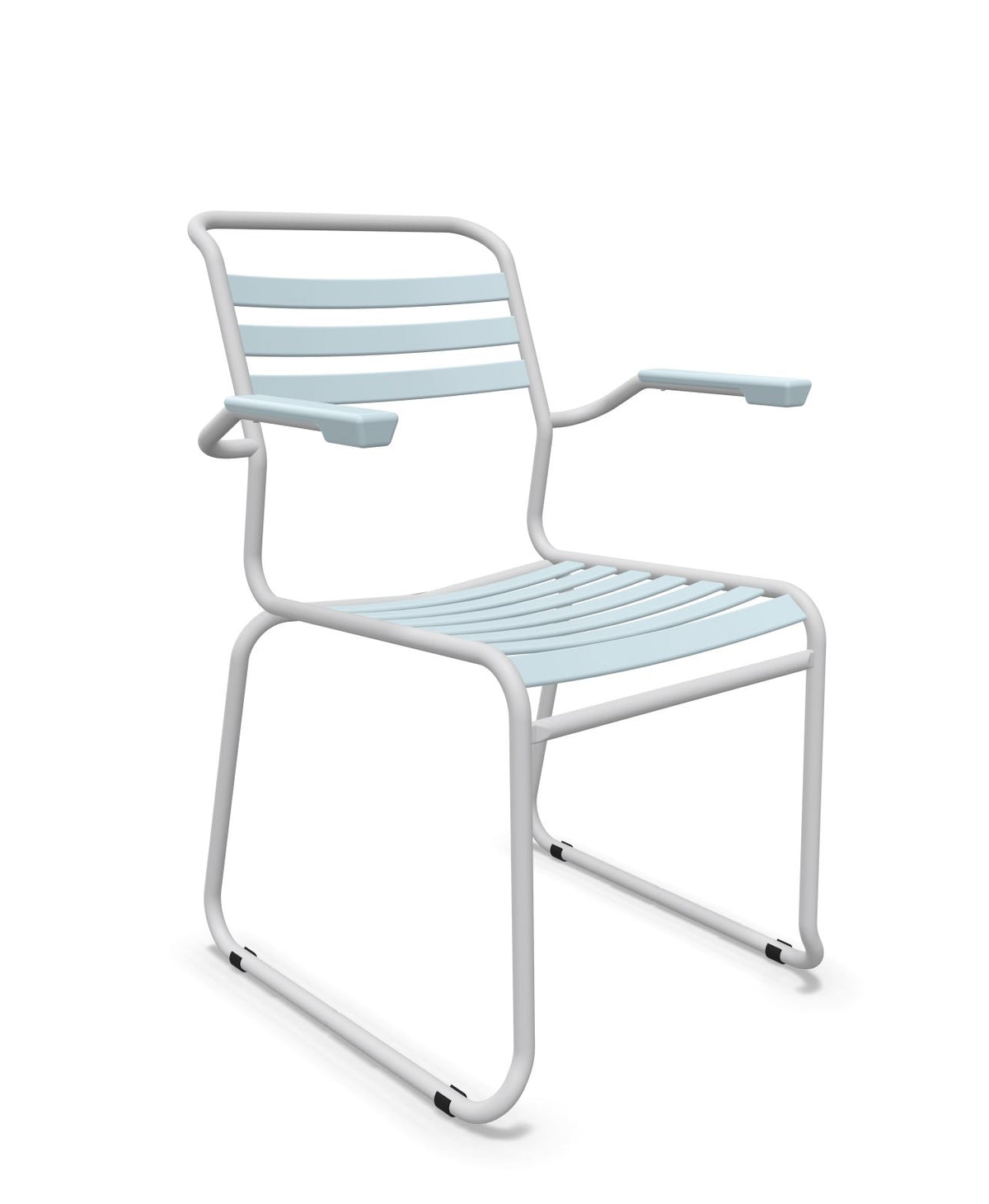 Schaffner Säntis Fauteuil Repas luge Lattes Bleu Pastel 51 Gris Argent 78