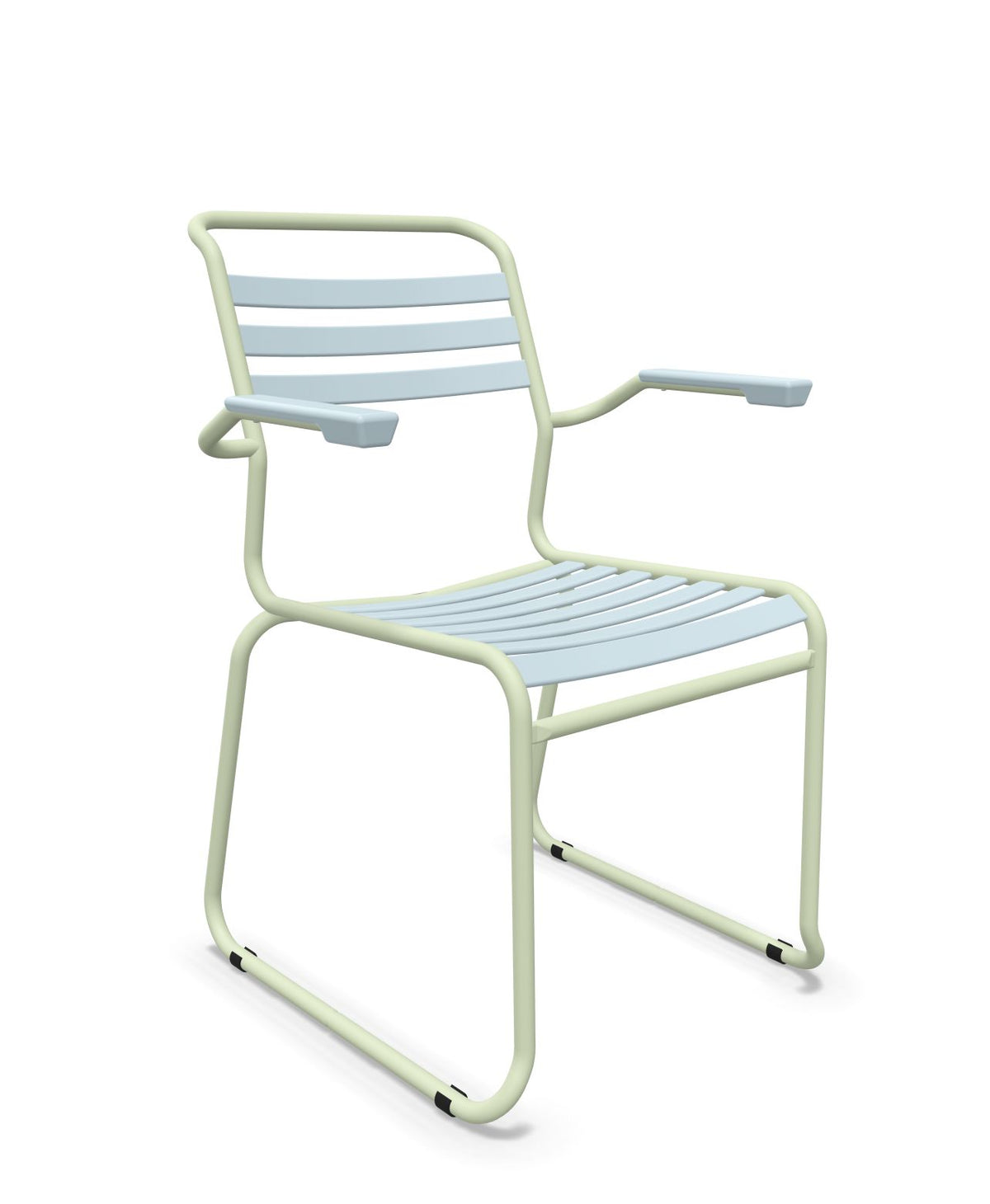 Schaffner Säntis Fauteuil Repas luge Lattes Bleu Pastel 51 Vert Pastel 64