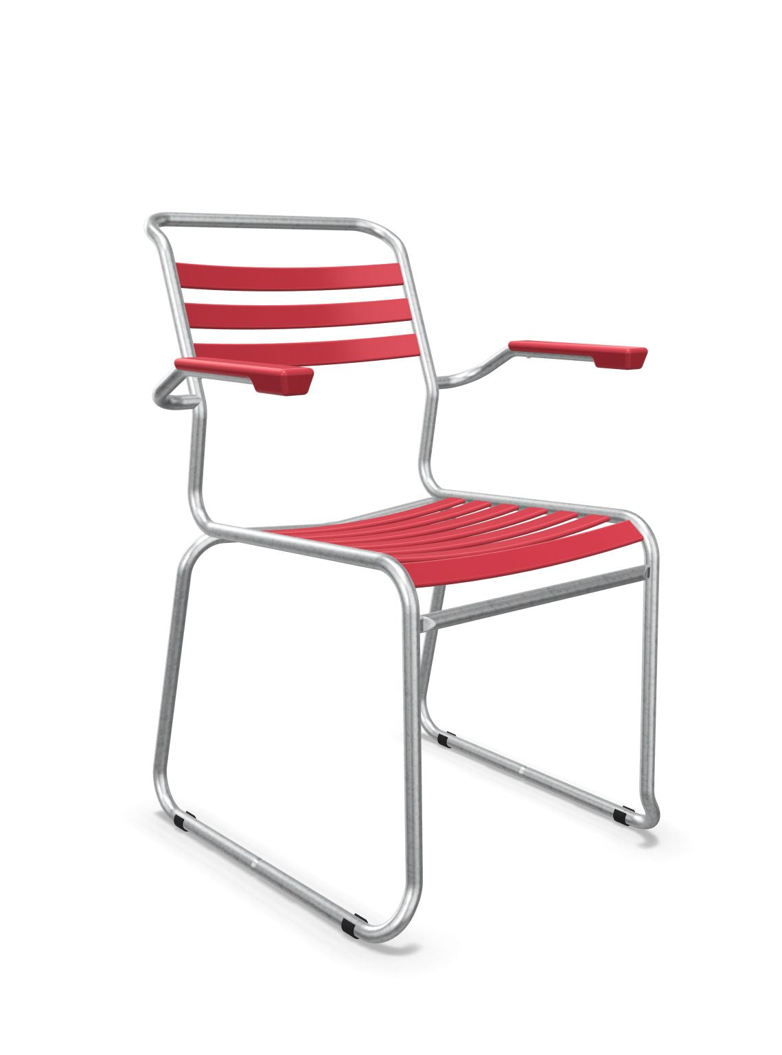 Schaffner Säntis Fauteuil Repas luge Lattes Rouge Érable 33 Galvanisé à chaud 02