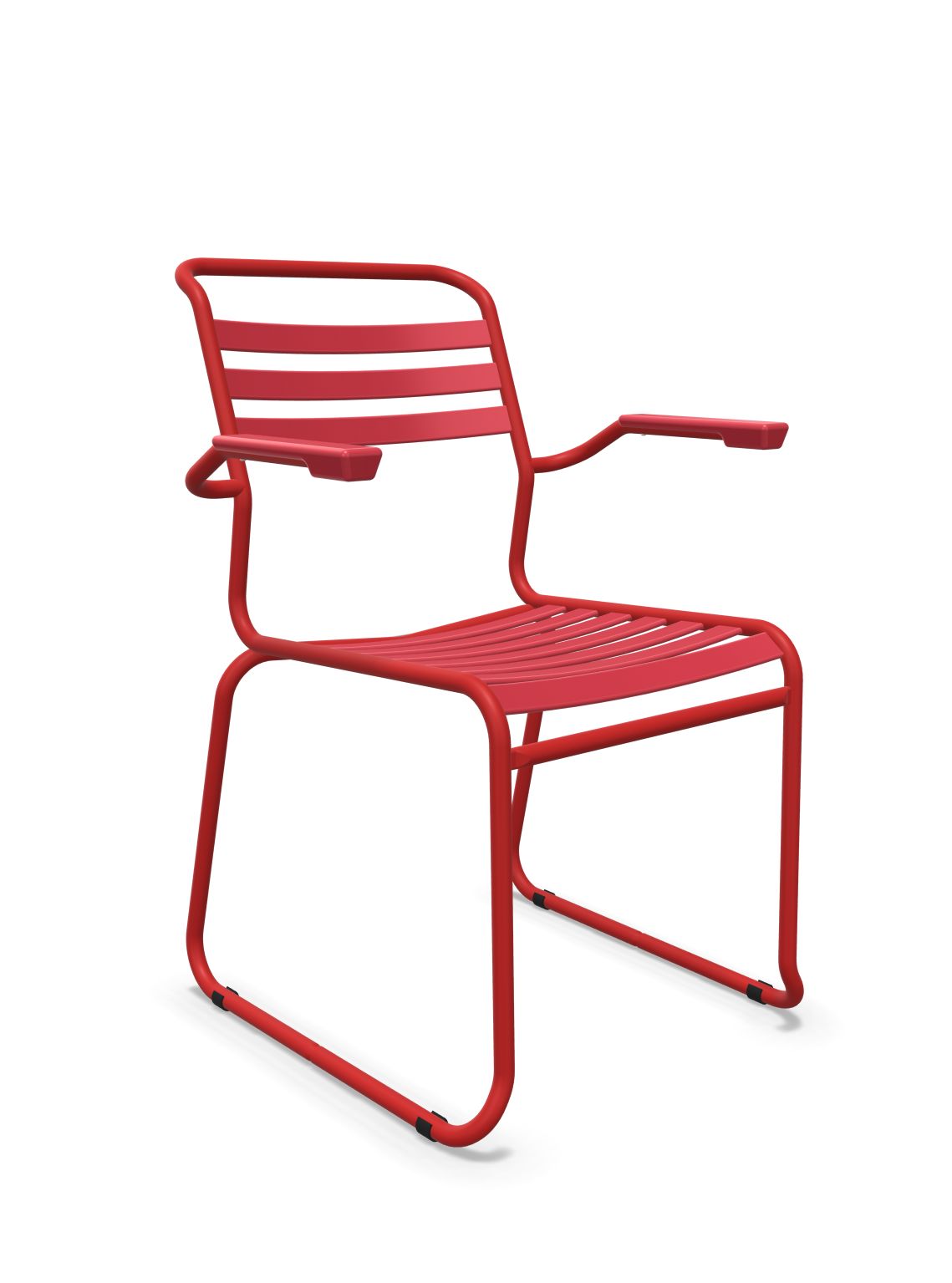 Schaffner Säntis Fauteuil Repas luge Lattes Rouge Érable 33 Rouge 30