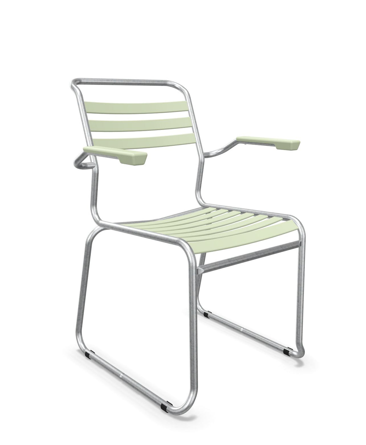 Schaffner Säntis Fauteuil Repas luge Lattes Vert Pastel 64 Galvanisé à chaud 02