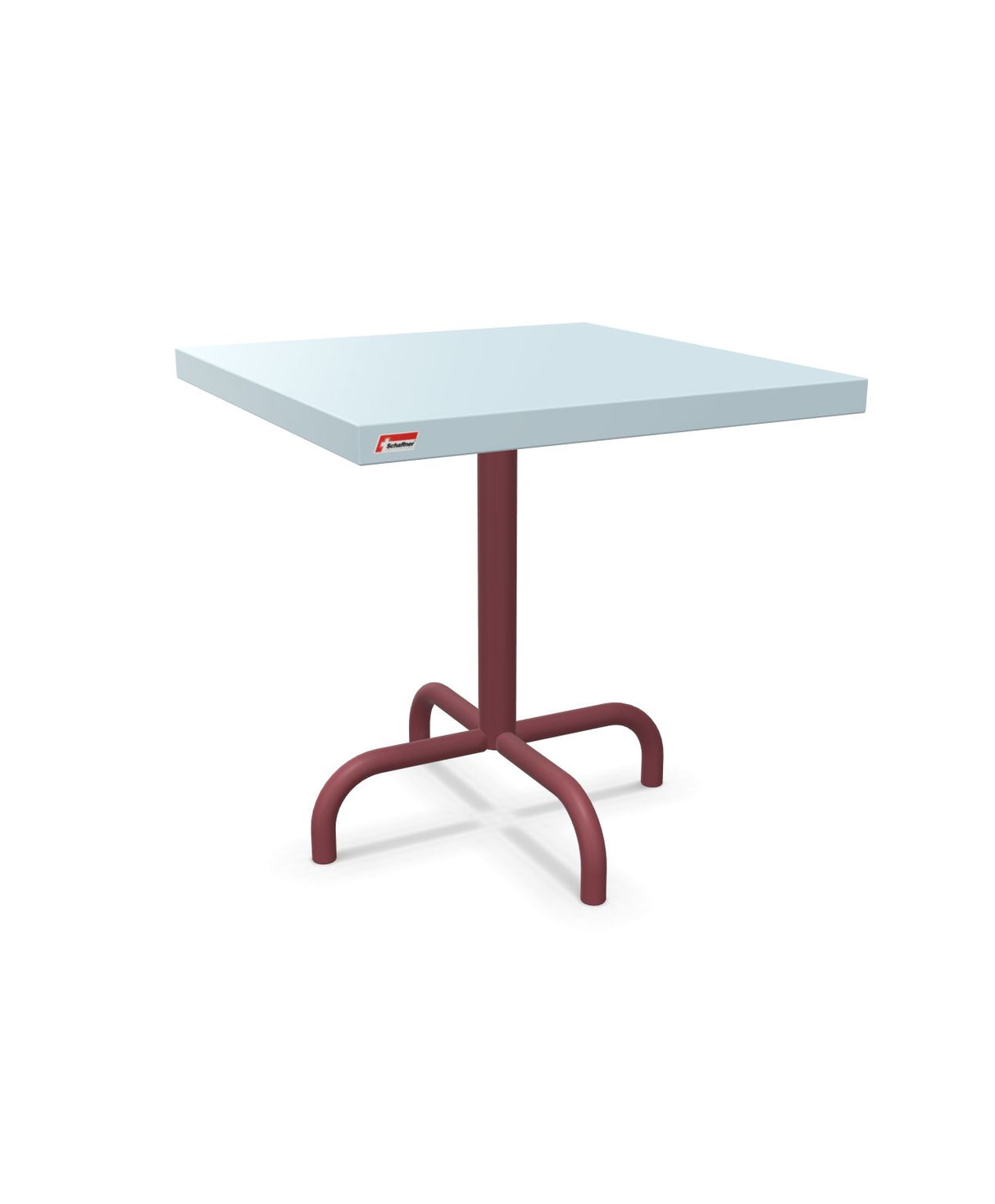 Schaffner Säntis Table d'appoint rabattable 50x50cm h:50cm Bleu Pastel 51 Bordeaux 38