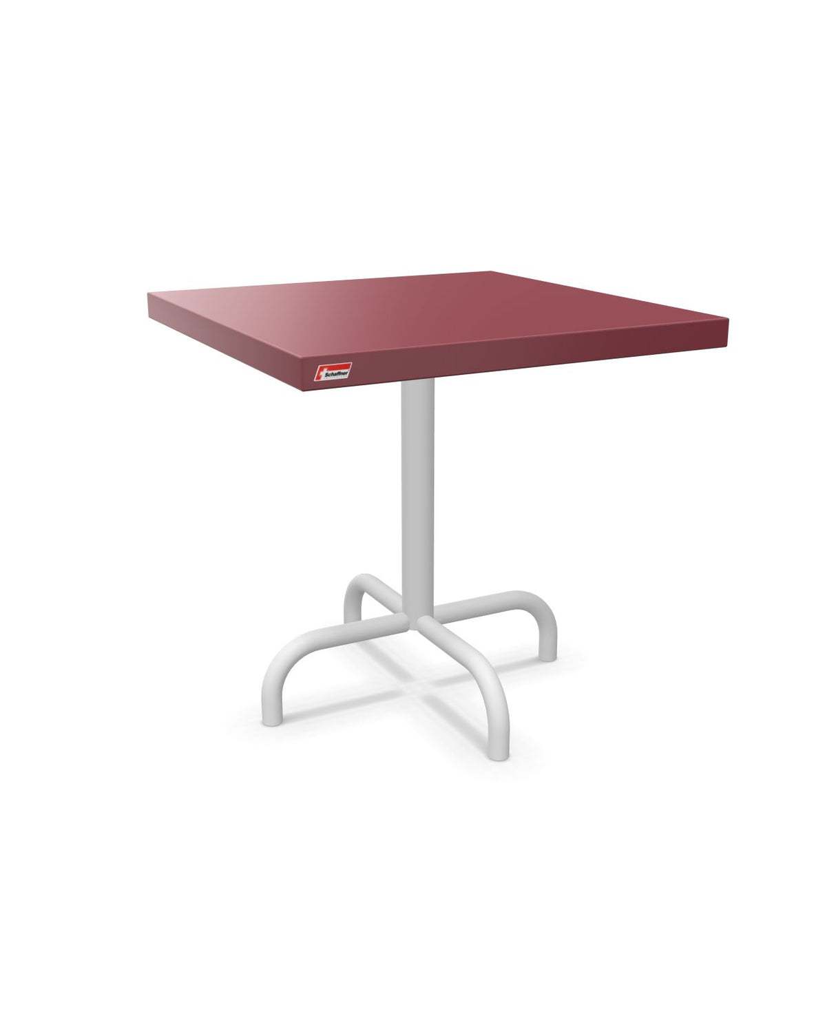 Schaffner Säntis Table d'appoint rabattable 50x50cm h:50cm Bordeaux 38 Blanc 90