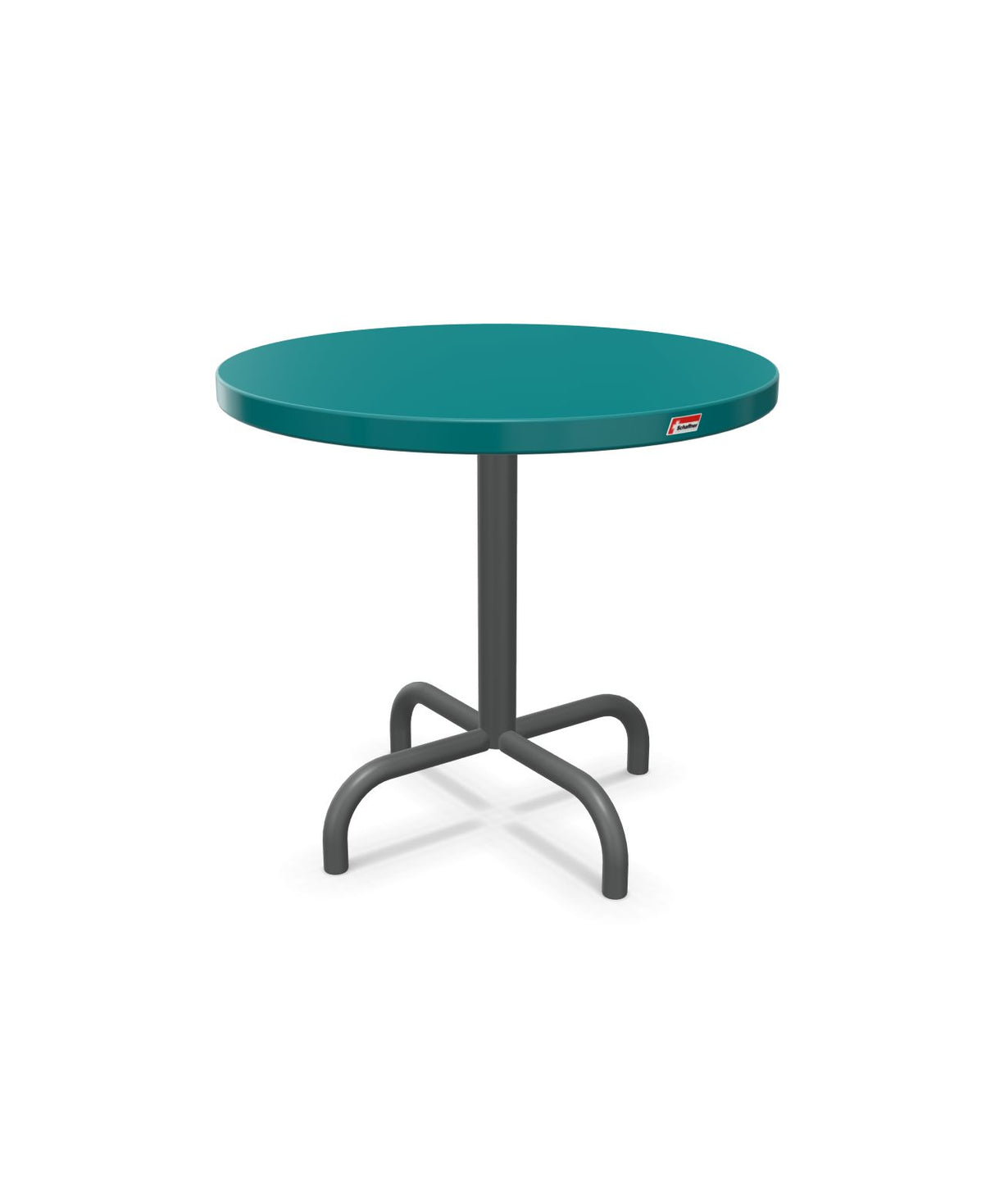 Schaffner Säntis Table d'appoint rabattable ronde Ø54cm h:50cm Bleu Kali 56 Graphite 73