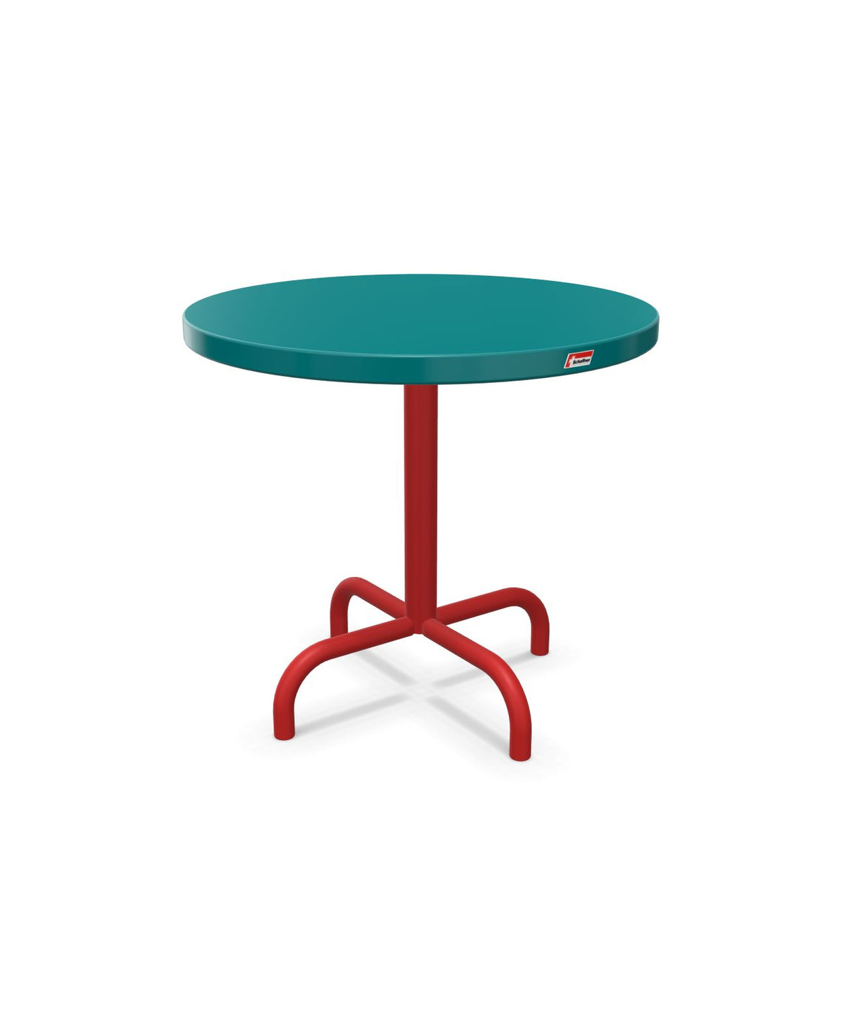 Schaffner Säntis Table d'appoint rabattable ronde Ø54cm h:50cm Bleu Kali 56 Rouge 30