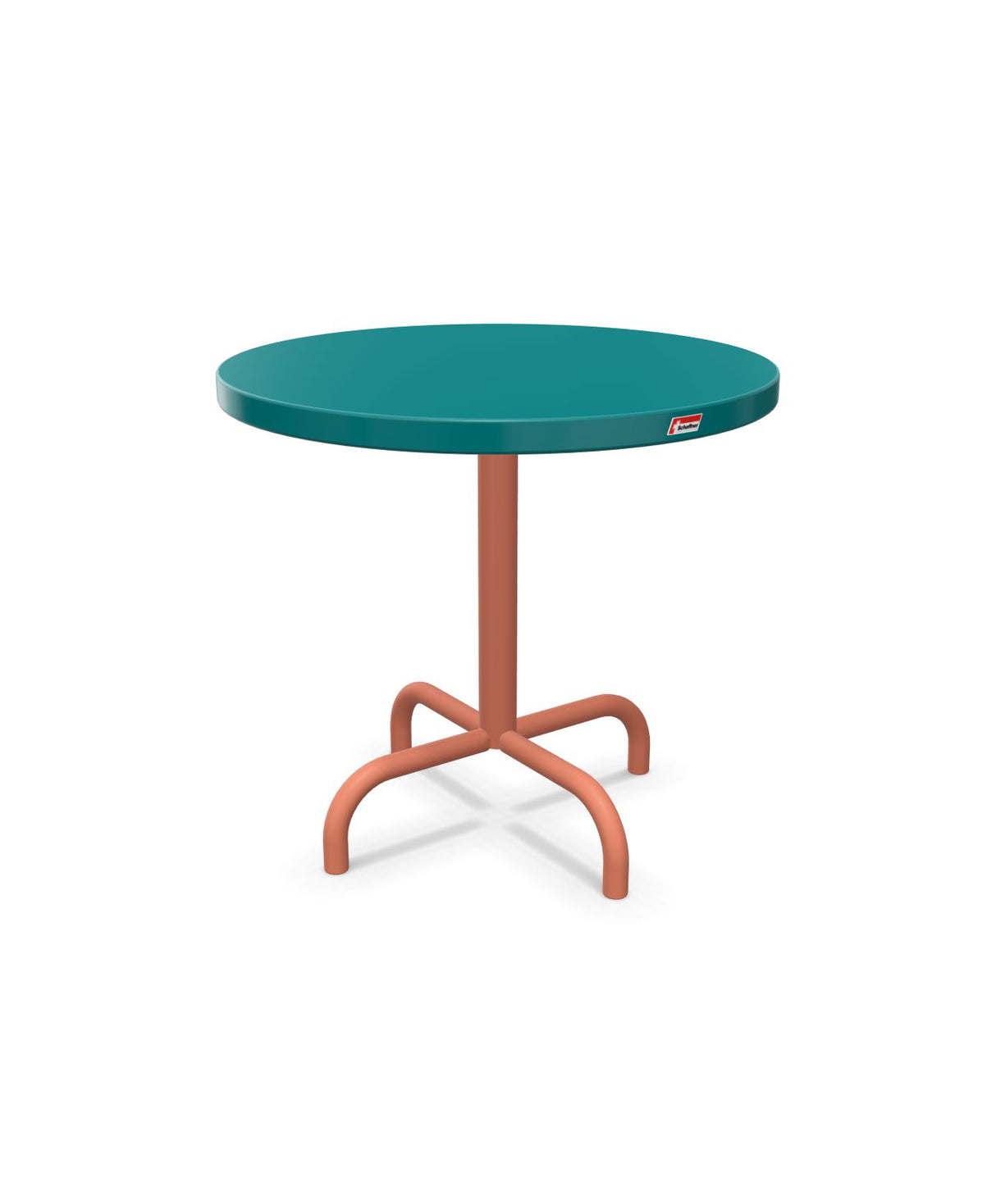 Schaffner Säntis Table d'appoint rabattable ronde Ø54cm h:50cm Bleu Kali 56 Terracotta 84
